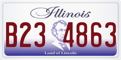 IL license plate B234863