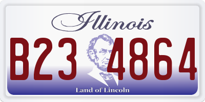 IL license plate B234864