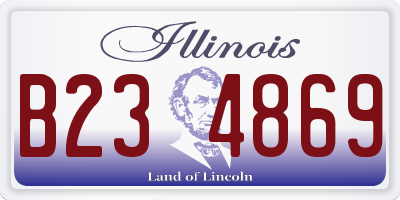 IL license plate B234869