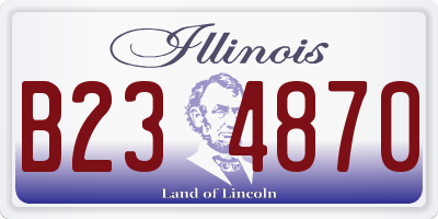 IL license plate B234870