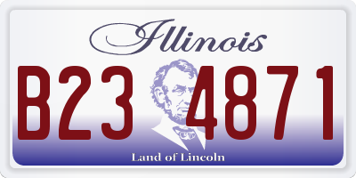 IL license plate B234871