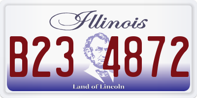 IL license plate B234872