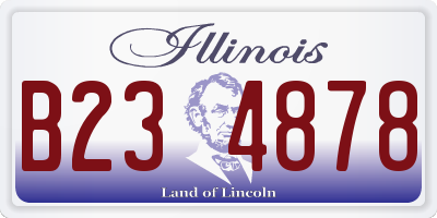 IL license plate B234878