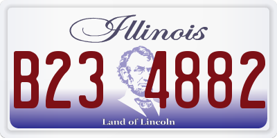 IL license plate B234882