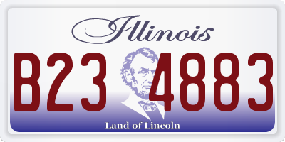 IL license plate B234883