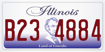 IL license plate B234884