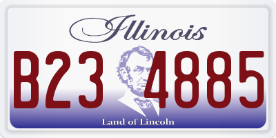 IL license plate B234885
