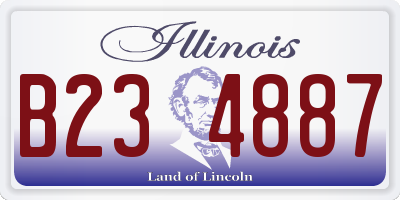 IL license plate B234887