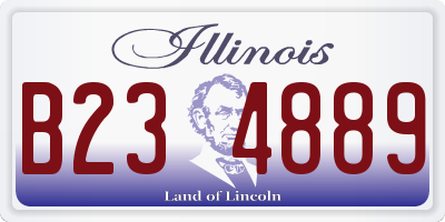IL license plate B234889