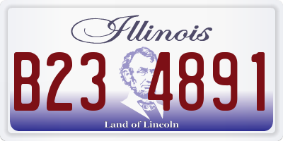 IL license plate B234891