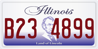 IL license plate B234899