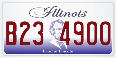 IL license plate B234900