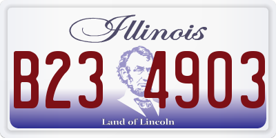 IL license plate B234903
