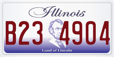 IL license plate B234904