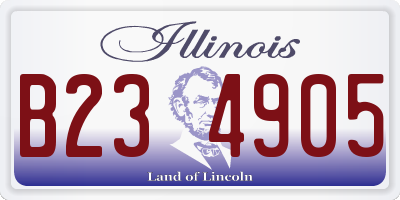 IL license plate B234905