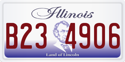 IL license plate B234906
