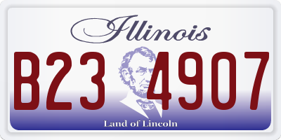 IL license plate B234907