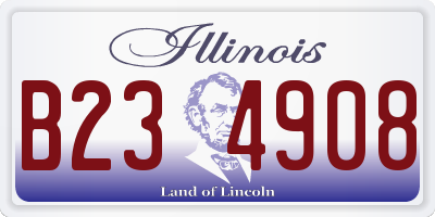 IL license plate B234908