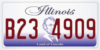 IL license plate B234909