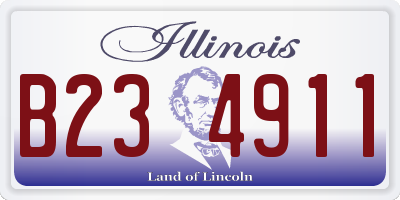 IL license plate B234911