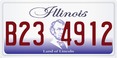 IL license plate B234912