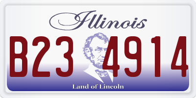IL license plate B234914