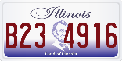 IL license plate B234916