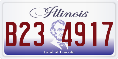 IL license plate B234917