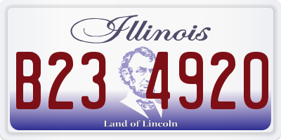 IL license plate B234920