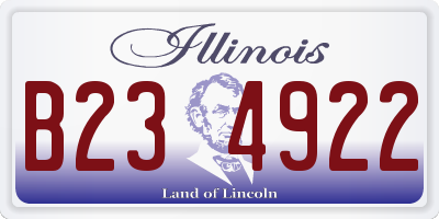 IL license plate B234922