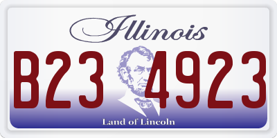 IL license plate B234923