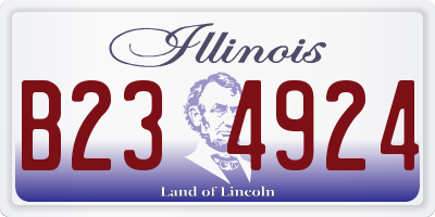 IL license plate B234924