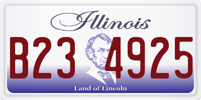 IL license plate B234925