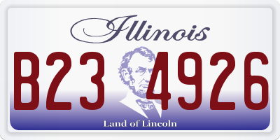 IL license plate B234926