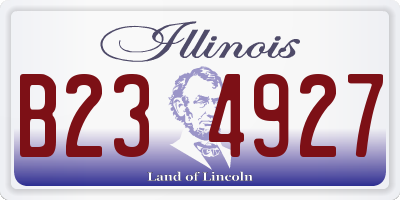 IL license plate B234927