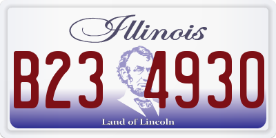 IL license plate B234930