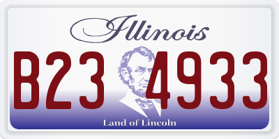 IL license plate B234933