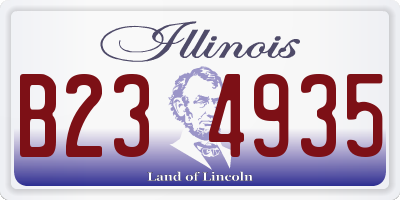 IL license plate B234935