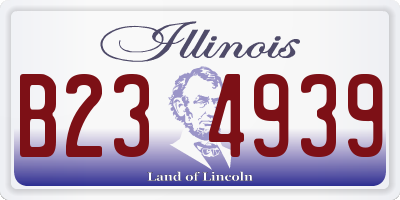 IL license plate B234939