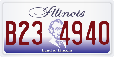 IL license plate B234940