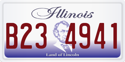 IL license plate B234941