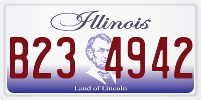 IL license plate B234942