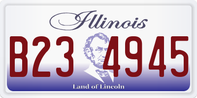 IL license plate B234945