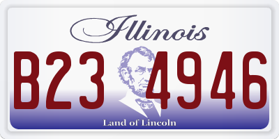 IL license plate B234946