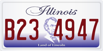 IL license plate B234947
