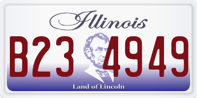 IL license plate B234949