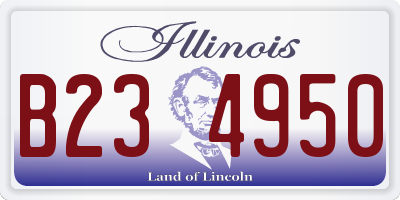 IL license plate B234950