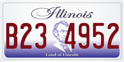 IL license plate B234952
