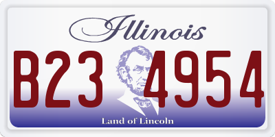 IL license plate B234954