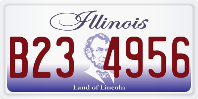 IL license plate B234956